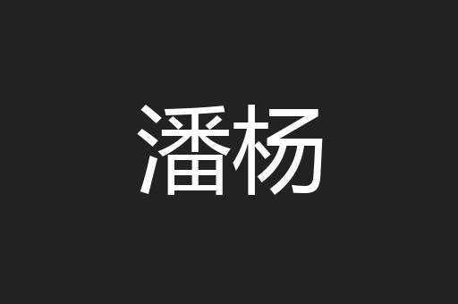 潘杨
