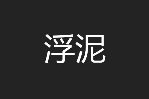 浮泥