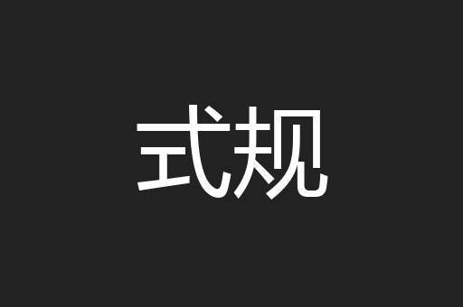 式规