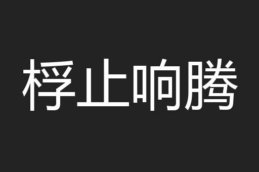 桴止响腾