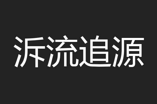 泝流追源