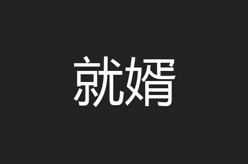 就婿