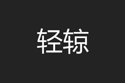 轻辌