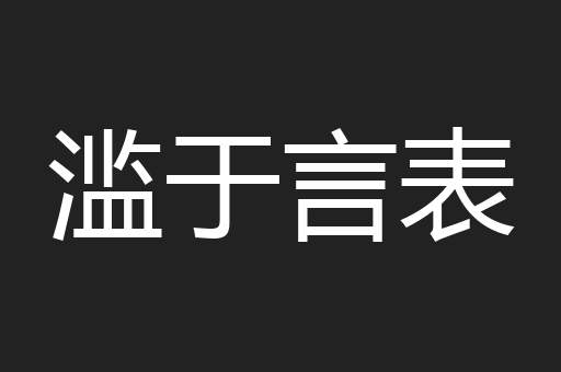 滥于言表