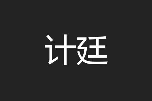计廷