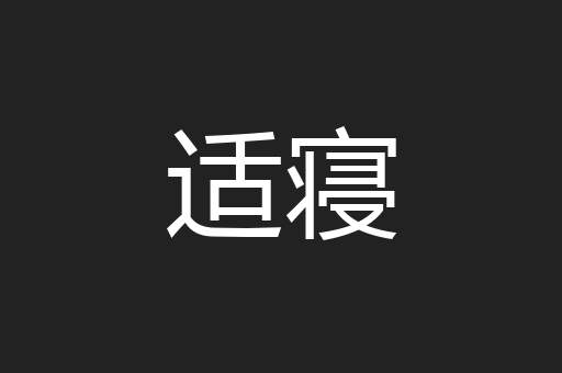 适寝