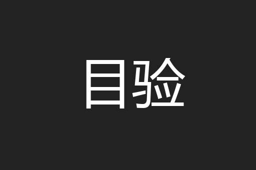 目验
