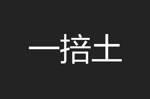 一掊土