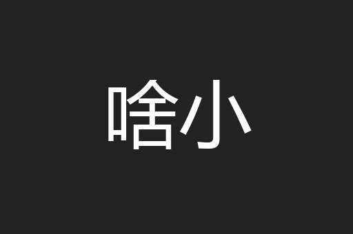 啥小