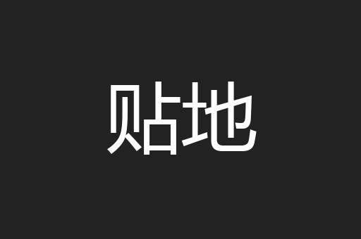 贴地