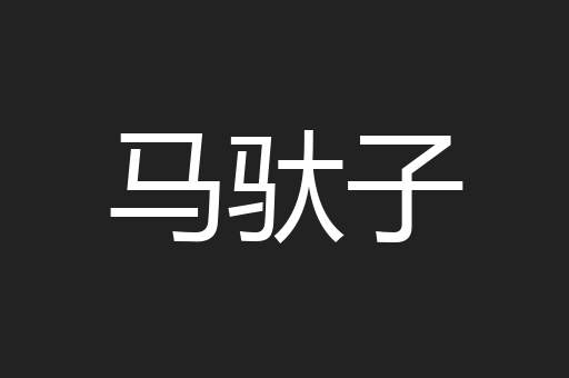 马驮子
