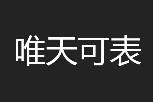 唯天可表