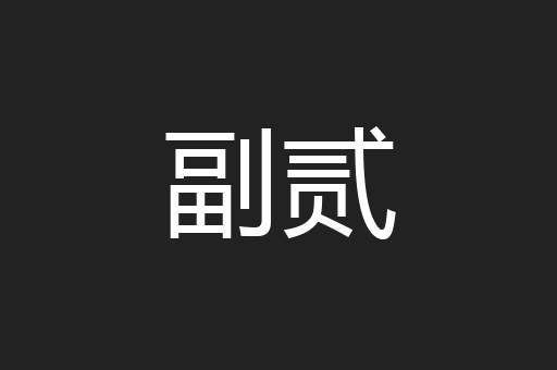 副贰