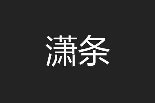 潇条