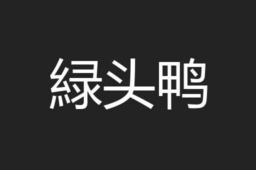 緑头鸭