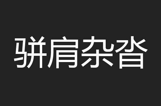 骈肩杂沓