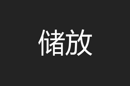 储放