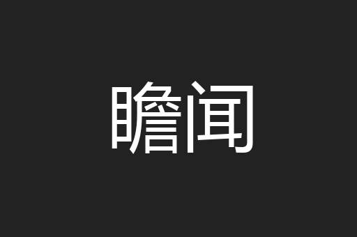瞻闻