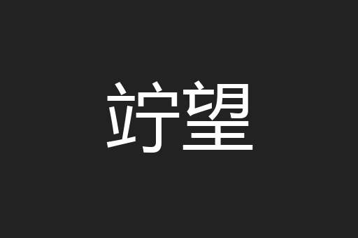 竚望