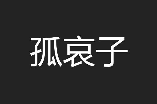 孤哀子