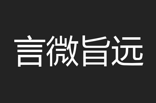 言微旨远
