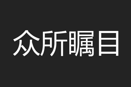 众所瞩目