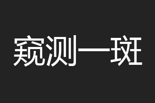 窥测一斑