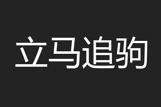 立马追驹