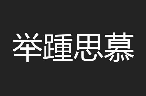 举踵思慕