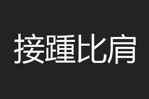 接踵比肩