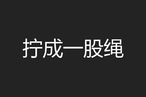 拧成一股绳