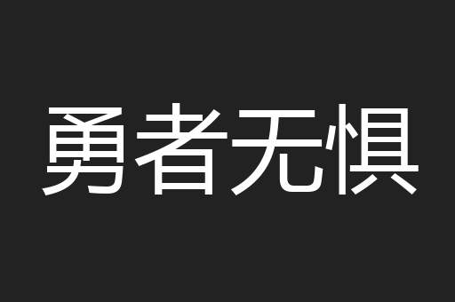 勇者无惧