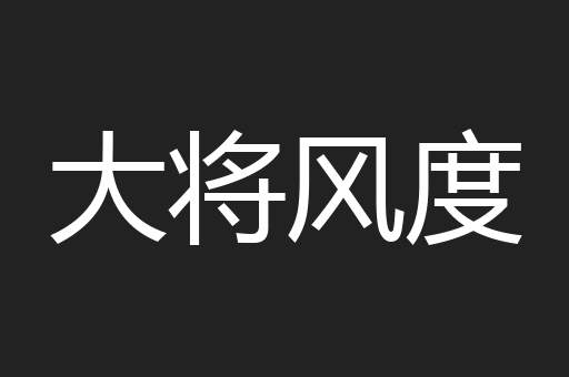 大将风度