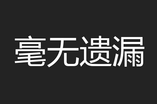 毫无遗漏