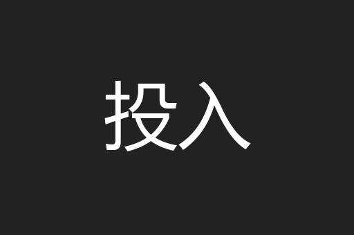 投入