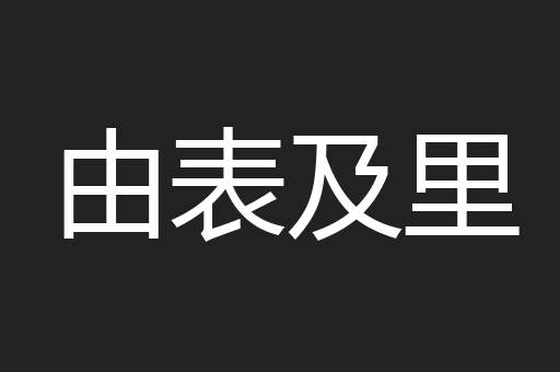 由表及里