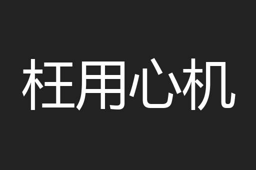 枉用心机