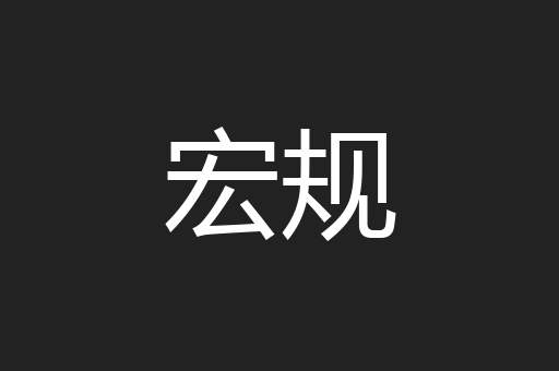 宏规