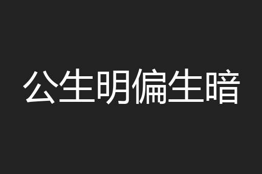 公生明偏生暗