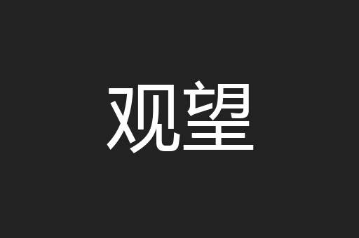 观望