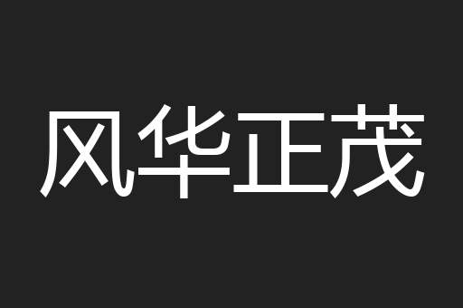 风华正茂