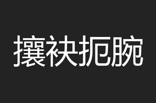 攘袂扼腕