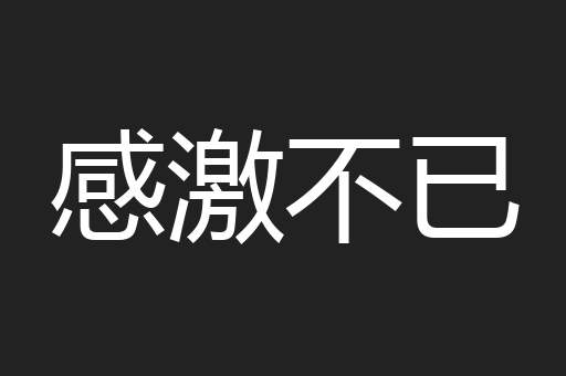 感激不已