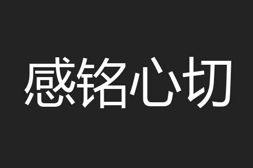 感铭心切