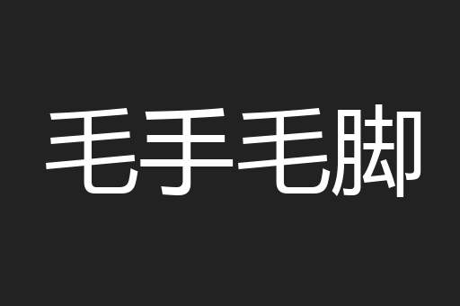 毛手毛脚