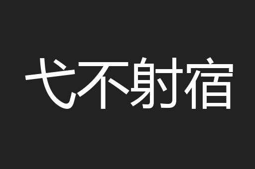 弋不射宿