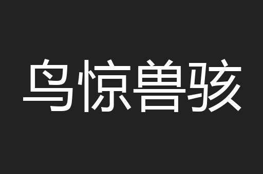鸟惊兽骇