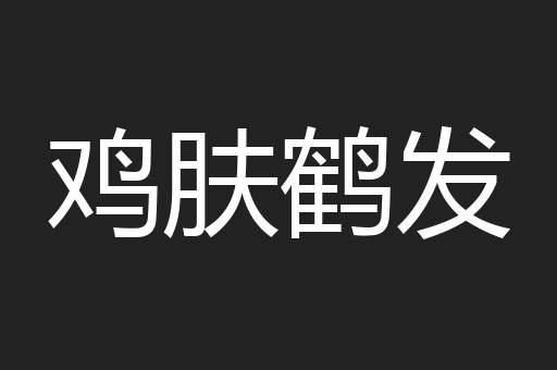 鸡肤鹤发