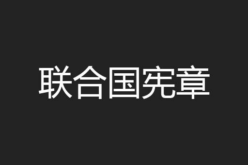 联合国宪章