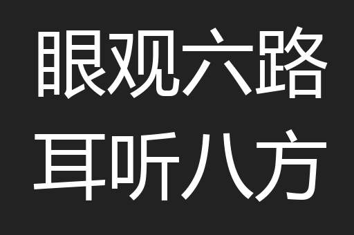 眼观六路耳听八方